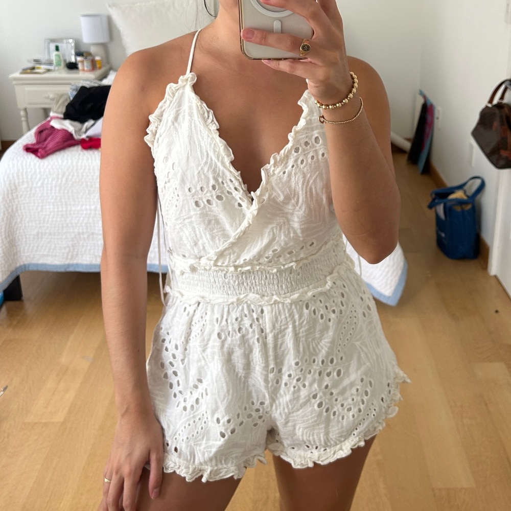 Eyelet romper